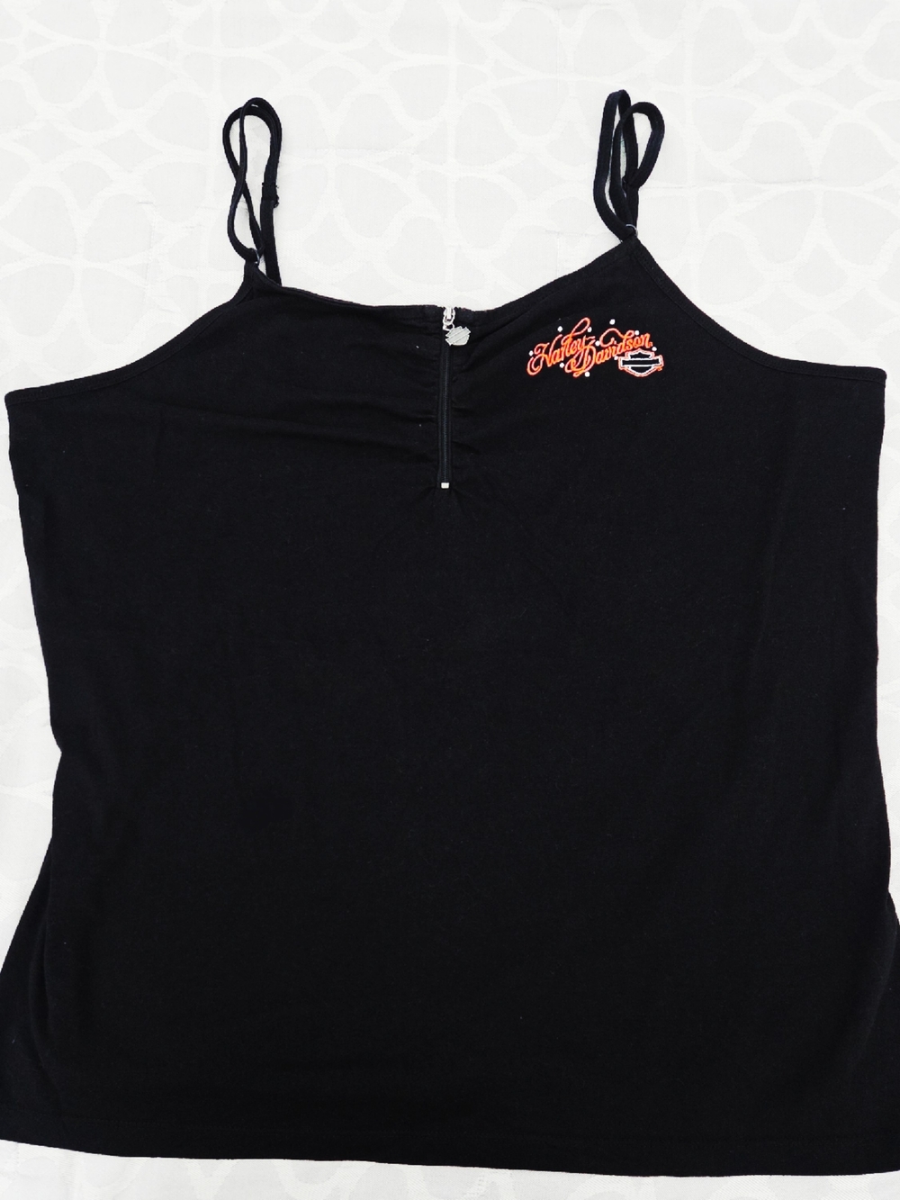 Harley-Davidson Black Spaghetti-Strap Camisole with Logo